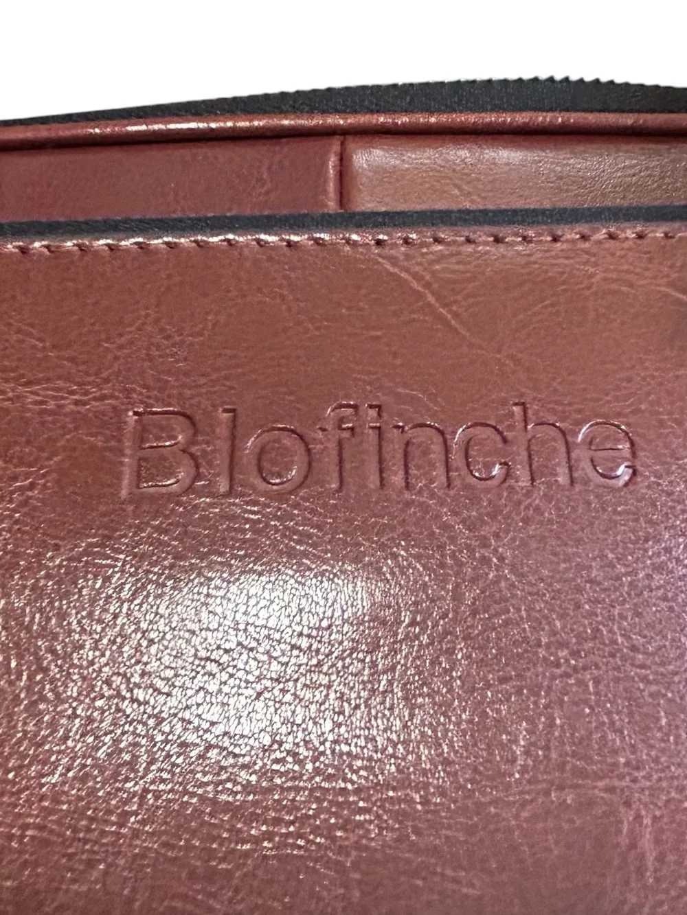 NWT Blofinche Brown Leather Laptop Messenger Bag